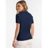 image:imageANRABESS Women Short Sleeve Sweater Wool Blend Polo V Neck Shirts Summer Dressy Top Business Casual Spring Vacation ClothesNavy Blue