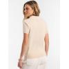image:imageANRABESS Women Short Sleeve Sweater Wool Blend Polo V Neck Shirts Summer Dressy Top Business Casual Spring Vacation ClothesParchment