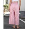 image:imageANRABESS Women Striped Gingham Wide Leg Palazzo Pants Casual Lounge Cropped PJ Bottoms Comfy Cute Plaid Pants with PocketsPink White Plaid