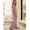 image:imageANRABESS Women Summer 2 Piece Outfits VNeck Top and Wide Leg Pants Set Comfy AllDay Wear for Lounge amp Daily Travel SetLight Camel