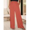 image:imageANRABESS Women Summer 2 Piece Outfits VNeck Top and Wide Leg Pants Set Comfy AllDay Wear for Lounge amp Daily Travel SetOrange Red