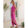 image:imageANRABESS Women Summer Casual Maxi Sundress Sleeveless Loose Split 2026 Trendy Tank Shirt Long Dress Beach Vacation ClothesHot Pink