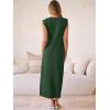 image:imageANRABESS Women Summer Casual Sleeveless Maxi Dress 2026 Crewneck Loose Split WrinkleFree Beach Travel Vacation Long SundressDeep Green