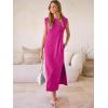 image:imageANRABESS Women Summer Casual Sleeveless Maxi Dress 2026 Crewneck Loose Split WrinkleFree Beach Travel Vacation Long SundressHot Pink