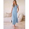 image:imageANRABESS Women Summer Casual Sleeveless Maxi Dress 2026 Crewneck Loose Split WrinkleFree Beach Travel Vacation Long SundressLight Blue