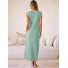 image:imageANRABESS Women Summer Casual Sleeveless Maxi Dress 2026 Crewneck Loose Split WrinkleFree Beach Travel Vacation Long SundressLight Green