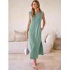 image:imageANRABESS Women Summer Casual Sleeveless Maxi Dress 2026 Crewneck Loose Split WrinkleFree Beach Travel Vacation Long SundressLight Green