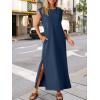 image:imageANRABESS Women Summer Casual Sleeveless Maxi Dress 2026 Crewneck Loose Split WrinkleFree Beach Travel Vacation Long SundressNavy Blue