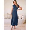 image:imageANRABESS Women Summer Casual Sleeveless Maxi Dress 2026 Crewneck Loose Split WrinkleFree Beach Travel Vacation Long SundressNavy Blue