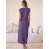 image:imageANRABESS Women Summer Casual Sleeveless Maxi Dress 2026 Crewneck Loose Split WrinkleFree Beach Travel Vacation Long SundressPurple