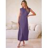 image:imageANRABESS Women Summer Casual Sleeveless Maxi Dress 2026 Crewneck Loose Split WrinkleFree Beach Travel Vacation Long SundressPurple