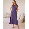 image:imageANRABESS Women Summer Casual Sleeveless Maxi Dress 2026 Crewneck Loose Split WrinkleFree Beach Travel Vacation Long SundressPurple
