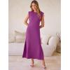 image:imageANRABESS Women Summer Casual Sleeveless Maxi Dress 2026 Crewneck Loose Split WrinkleFree Beach Travel Vacation Long SundressPurple Red