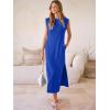 image:imageANRABESS Women Summer Casual Sleeveless Maxi Dress 2026 Crewneck Loose Split WrinkleFree Beach Travel Vacation Long SundressRoyal Blue