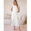 image:imageANRABESS Women Summer Casual Sleeveless Maxi Dress 2026 Crewneck Loose Split WrinkleFree Beach Travel Vacation Long SundressWhite