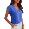 image:imageANRABESS Women Tops Cap Sleeve Dressy Casual V Neck Shirts 2026 Summer Business Work Blouses Outfits Trendy Spring ClothingRoyal Blue