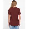 image:imageANRABESS Women Waffle Knit Tops Short Sleeve Henley Shirts Dressy Casual Blouse 2026 Spring Fashion Outfits Trendy ClothesBirck Red