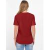 image:imageANRABESS Women Waffle Knit Tops Short Sleeve Henley Shirts Dressy Casual Blouse 2026 Spring Fashion Outfits Trendy ClothesBright Red