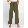 image:imageANRABESS Women Wide Leg Capri Pants Summer Palazzo High Waisted Casual Loose Lounge Flowy Cropped Beach Trousers Work OutfitsArmy Green