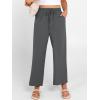 image:imageANRABESS Women Wide Leg Capri Pants Summer Palazzo High Waisted Casual Loose Lounge Flowy Cropped Beach Trousers Work OutfitsDark Gray
