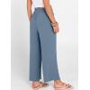 image:imageANRABESS Women Wide Leg Capri Pants Summer Palazzo High Waisted Casual Loose Lounge Flowy Cropped Beach Trousers Work OutfitsGrey Blue