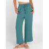 image:imageANRABESS Women Wide Leg Capri Pants Summer Palazzo High Waisted Casual Loose Lounge Flowy Cropped Beach Trousers Work OutfitsLake