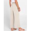image:imageANRABESS Women Wide Leg Capri Pants Summer Palazzo High Waisted Casual Loose Lounge Flowy Cropped Beach Trousers Work OutfitsLight Yellow