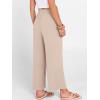 image:imageANRABESS Women Wide Leg Capri Pants Summer Palazzo High Waisted Casual Loose Lounge Flowy Cropped Beach Trousers Work OutfitsParchment