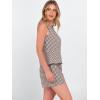 image:imageANRABESS Womens 2 Piece Outfits Striped Summer Casual Sleeveless Tank Top Matching Shorts Lounge Sets Beach Vacation ClothesBrown White Plaid
