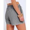 image:imageANRABESS Womens Boxer Shorts Summer Gingham Striped Drawstring Pajama Lounge Shorts With Pockets Trendy Cute Beach BottomsBlack White Plaid