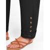 image:imageANRABESS Womens Casual Cropped Pants Drawstring Elastic Waist 2026 Summer Loose Ankle Work Trousers with PocketsBlack