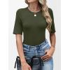 image:imageANRABESS Womens Half Sleeve Tops Crewneck Shirts Basic Fit Tee Trendy 2026 Spring Summer Business Casual TShirtsArmy Green