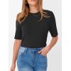 image:imageANRABESS Womens Half Sleeve Tops Crewneck Shirts Basic Fit Tee Trendy 2026 Spring Summer Business Casual TShirtsBlack