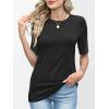 image:imageANRABESS Womens Half Sleeve Tops Crewneck Shirts Basic Fit Tee Trendy 2026 Spring Summer Business Casual TShirtsBlack