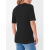 image:imageANRABESS Womens Half Sleeve Tops Crewneck Shirts Basic Fit Tee Trendy 2026 Spring Summer Business Casual TShirtsBlack