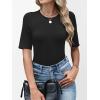 image:imageANRABESS Womens Half Sleeve Tops Crewneck Shirts Basic Fit Tee Trendy 2026 Spring Summer Business Casual TShirtsBlack