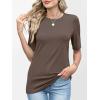 image:imageANRABESS Womens Half Sleeve Tops Crewneck Shirts Basic Fit Tee Trendy 2026 Spring Summer Business Casual TShirtsCoffee
