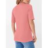 image:imageANRABESS Womens Half Sleeve Tops Crewneck Shirts Basic Fit Tee Trendy 2026 Spring Summer Business Casual TShirtsCoral
