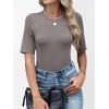 image:imageANRABESS Womens Half Sleeve Tops Crewneck Shirts Basic Fit Tee Trendy 2026 Spring Summer Business Casual TShirtsGray Taupe