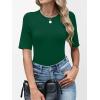 image:imageANRABESS Womens Half Sleeve Tops Crewneck Shirts Basic Fit Tee Trendy 2026 Spring Summer Business Casual TShirtsGreen