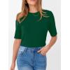 image:imageANRABESS Womens Half Sleeve Tops Crewneck Shirts Basic Fit Tee Trendy 2026 Spring Summer Business Casual TShirtsGreen