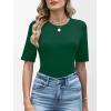 image:imageANRABESS Womens Half Sleeve Tops Crewneck Shirts Basic Fit Tee Trendy 2026 Spring Summer Business Casual TShirtsGreen