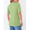 image:imageANRABESS Womens Half Sleeve Tops Crewneck Shirts Basic Fit Tee Trendy 2026 Spring Summer Business Casual TShirtsLight Green