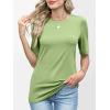 image:imageANRABESS Womens Half Sleeve Tops Crewneck Shirts Basic Fit Tee Trendy 2026 Spring Summer Business Casual TShirtsLight Green