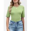 image:imageANRABESS Womens Half Sleeve Tops Crewneck Shirts Basic Fit Tee Trendy 2026 Spring Summer Business Casual TShirtsLight Green