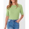 image:imageANRABESS Womens Half Sleeve Tops Crewneck Shirts Basic Fit Tee Trendy 2026 Spring Summer Business Casual TShirtsLight Green
