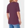 image:imageANRABESS Womens Half Sleeve Tops Crewneck Shirts Basic Fit Tee Trendy 2026 Spring Summer Business Casual TShirtsPurplish Red