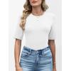 image:imageANRABESS Womens Half Sleeve Tops Crewneck Shirts Basic Fit Tee Trendy 2026 Spring Summer Business Casual TShirtsWhite