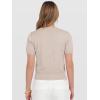 image:imageANRABESS Womens Short Sleeve Sweaters Cropped Crew Neck Business Casual Lightweight Sweater Tops 2026 Spring Summer OutfitsAlmond