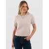 image:imageANRABESS Womens Short Sleeve Sweaters Cropped Crew Neck Business Casual Lightweight Sweater Tops 2026 Spring Summer OutfitsAlmond